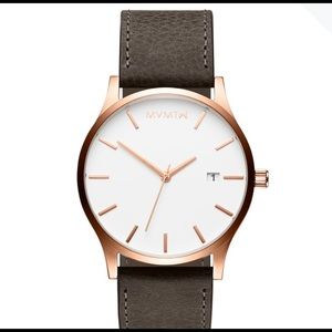 MVMT Rose Gold stainless steel and Grey leather